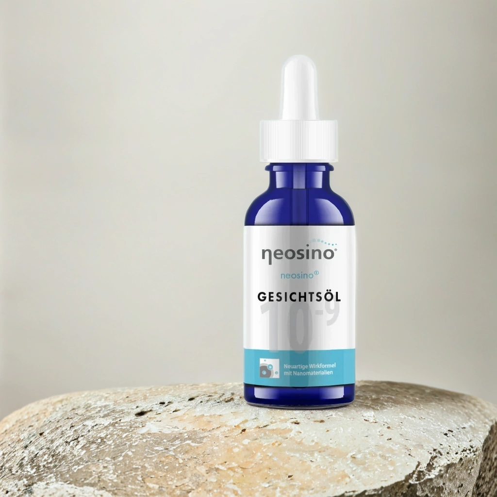Neosino Gesichtsöl auf Naturstein – mineralische Tiefenpflege zur Entlastung und Regeneration der Haut