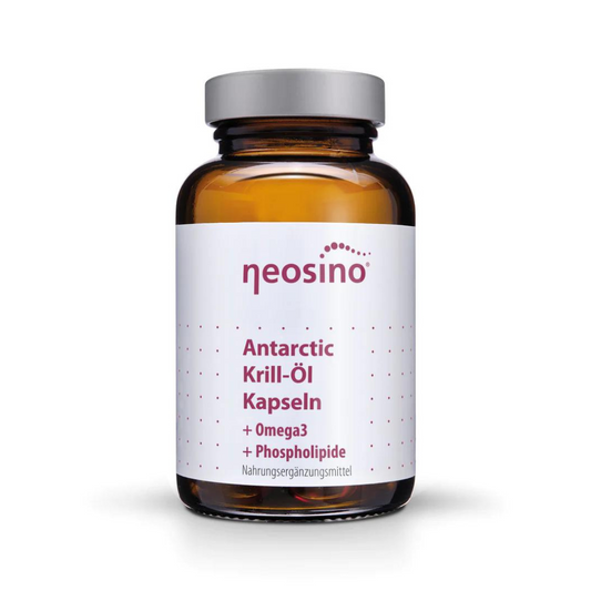 Neosino Krillöl Kapseln – Omega-3 Nahrungsergänzung mit Astaxanthin für Herz, Gehirn und mehr Energie“