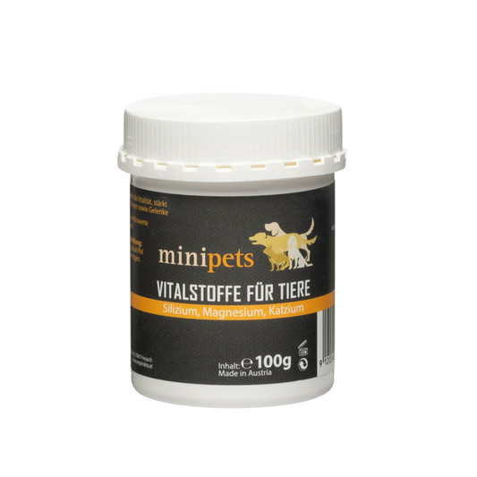 Minipets Ergänzungsfuttermittel – 100 g Vitalstoffe für Tiere zur Unterstützung von Gelenken & Organen