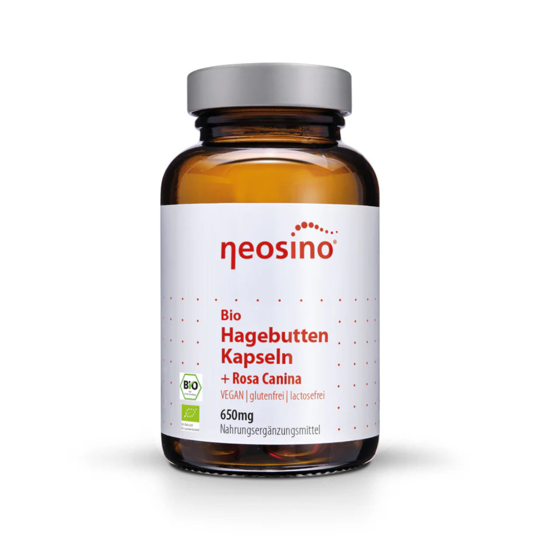 Hagebutten Kapseln – natürliche Unterstützung für Kollagen, Haut und Gelenke mit Vitamin C
